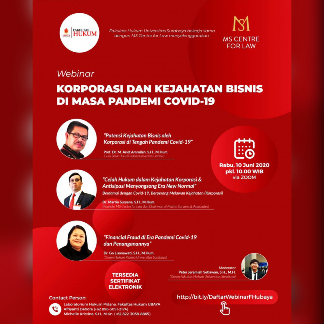 Ubaya Law Faculty Webinar